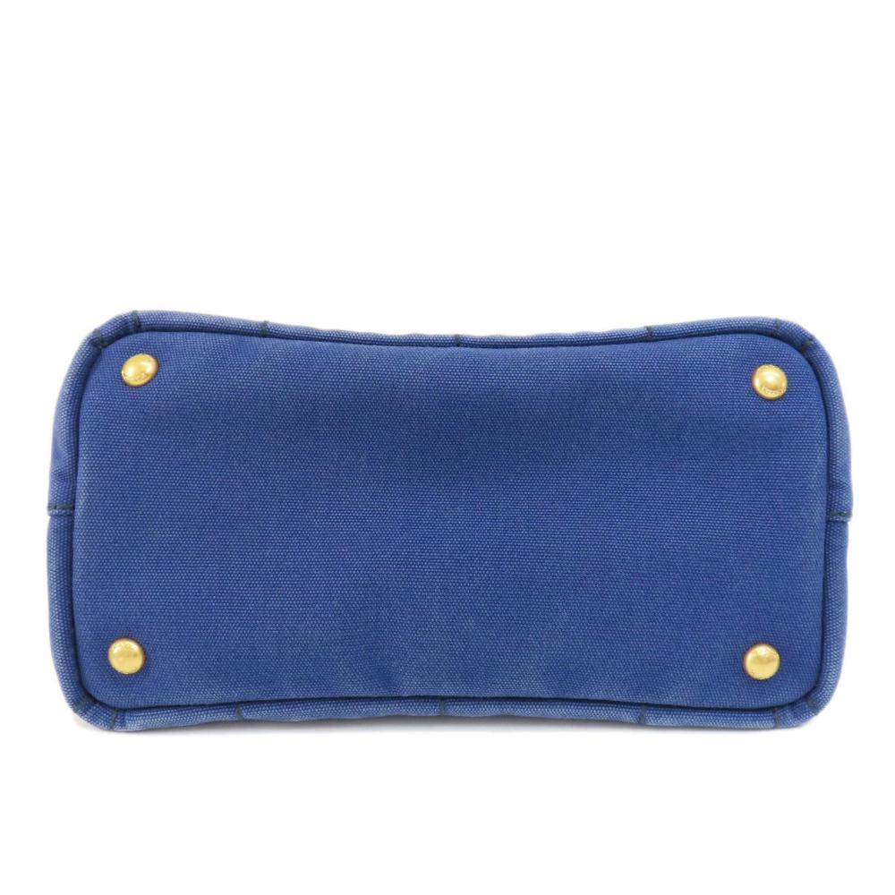 Blue Canvas Prada Handbag