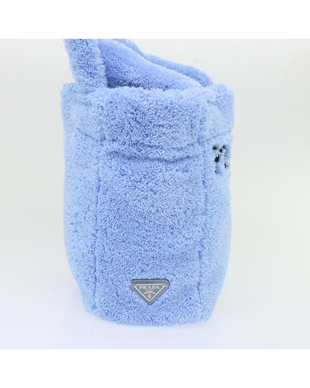 Blue Cotton Prada Handbag