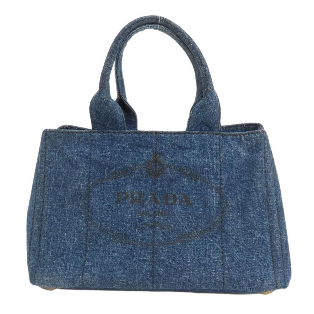 Blue Denim Prada Canapa Tote
