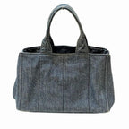 Blue Denim Prada Canapa Tote