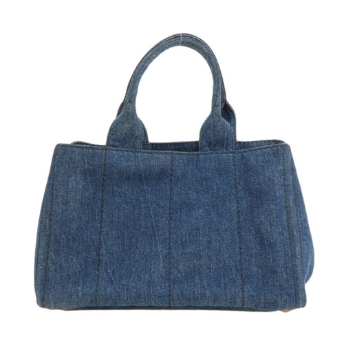 Blue Denim Prada Canapa Tote