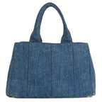 Blue Fabric Prada Canapa Tote