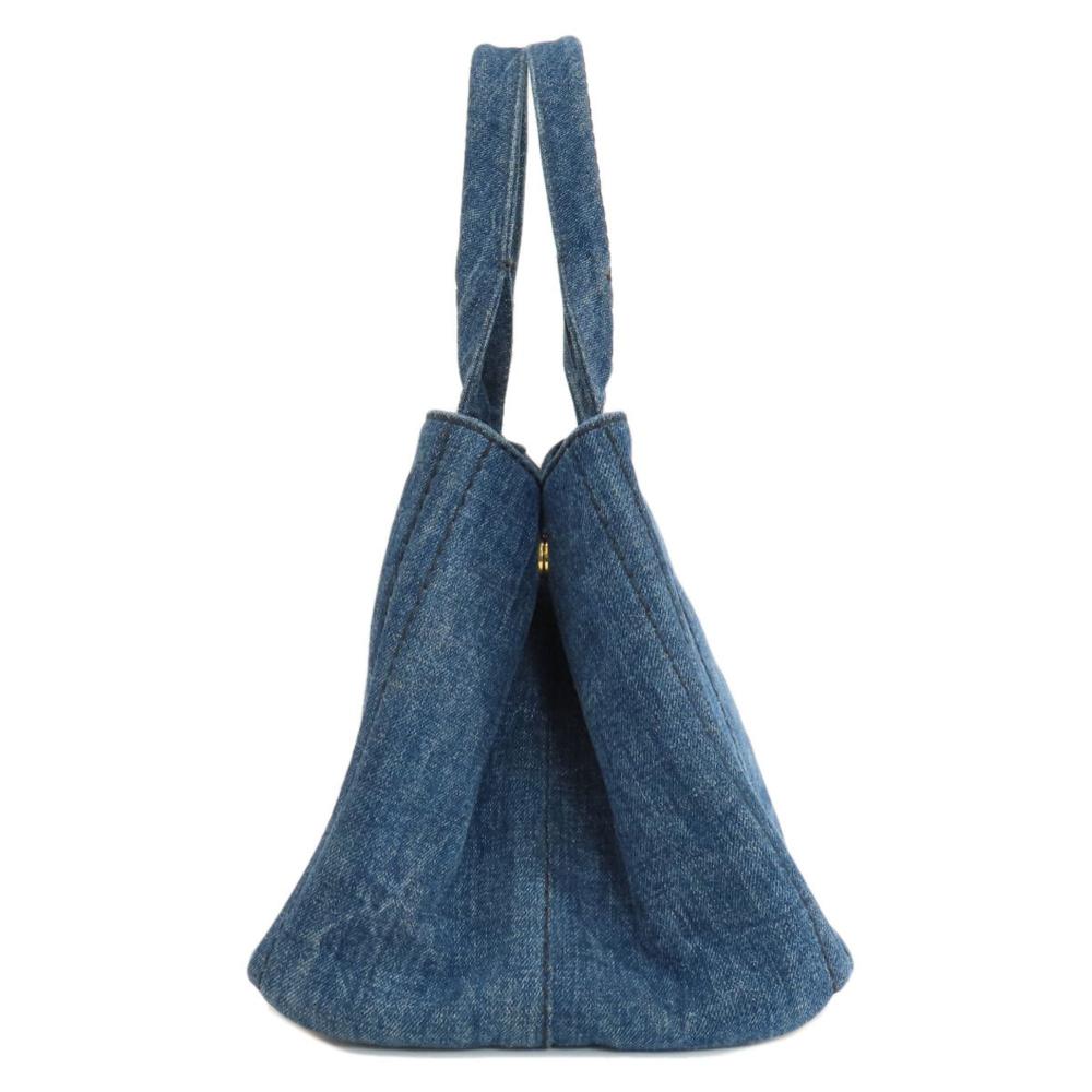 Blue Fabric Prada Canapa Tote