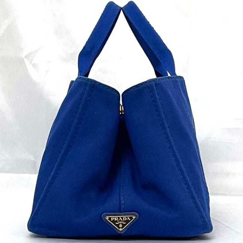 Blue Fabric Prada Canapa Tote