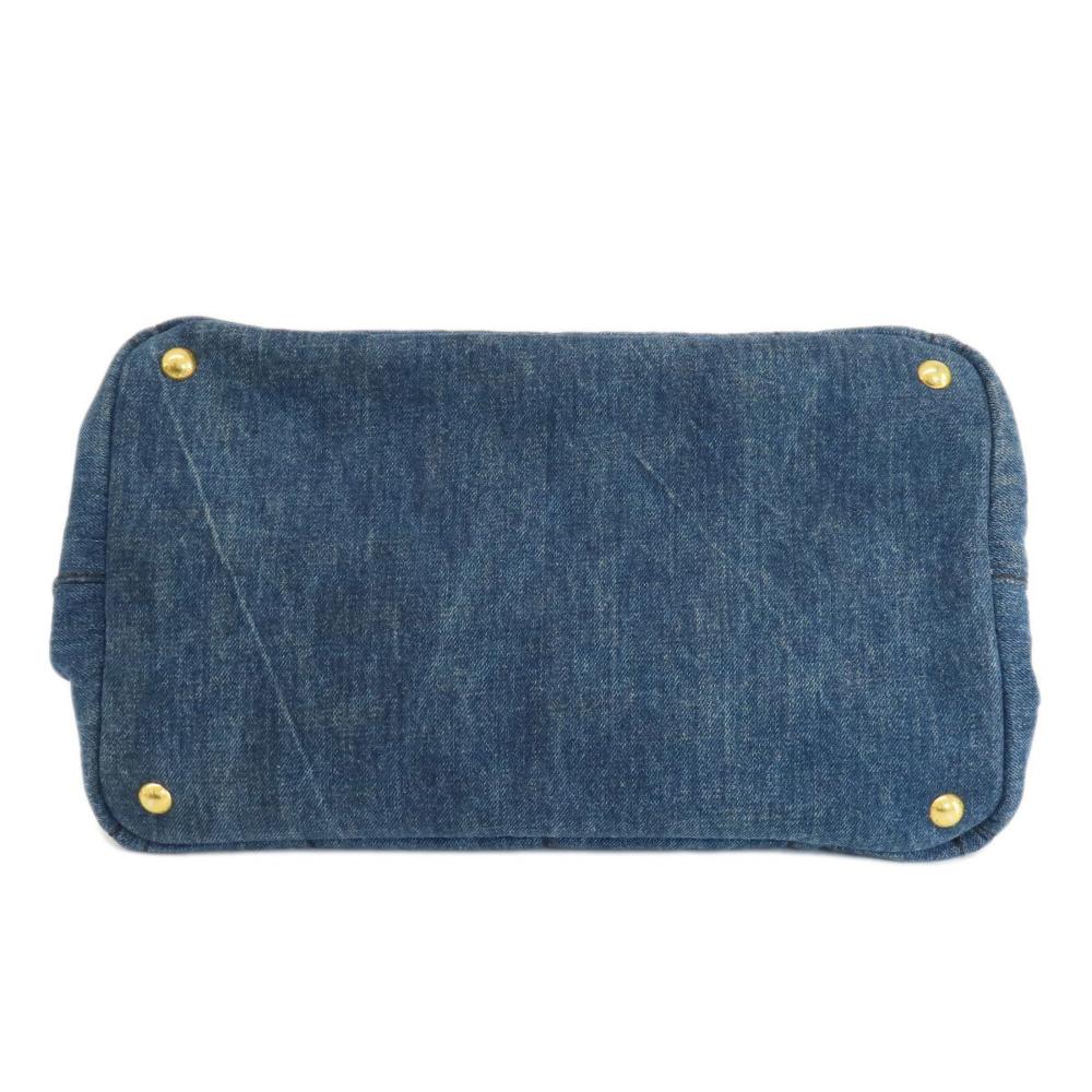 Blue Fabric Prada Canapa Tote