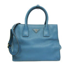 Blue Fabric Prada Handbag