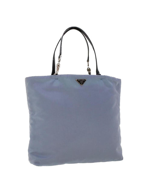 Blue Fabric Prada Handbag