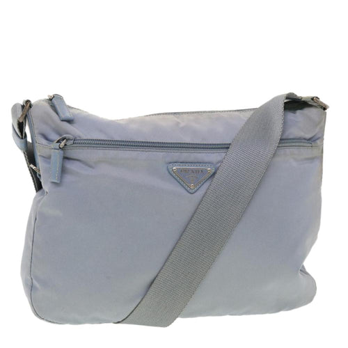 Blue Fabric Prada Shoulder Bag