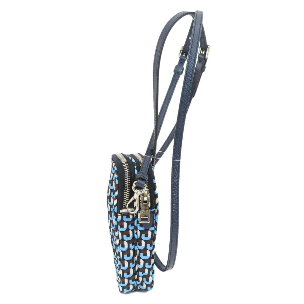 Blue Fabric Prada Shoulder Bag