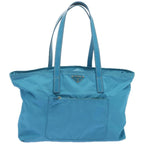 Blue Fabric Prada Tote