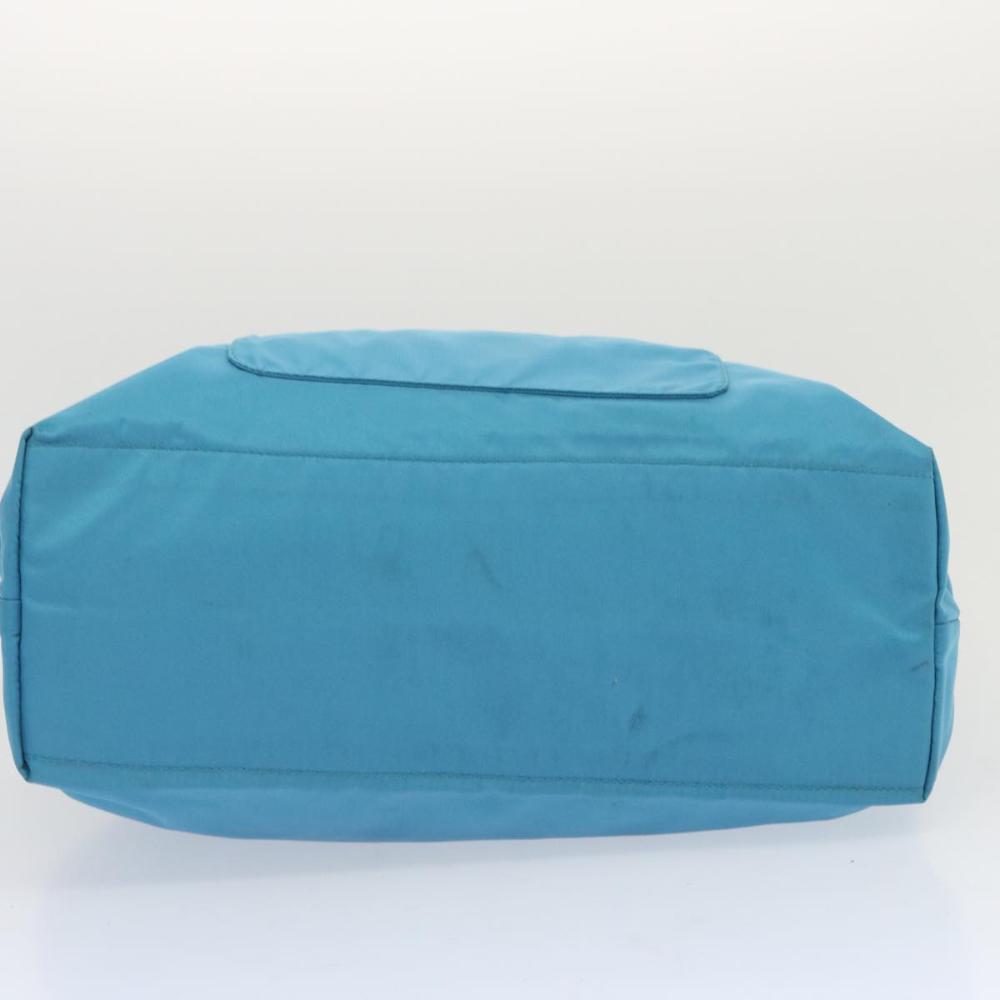 Blue Fabric Prada Tote