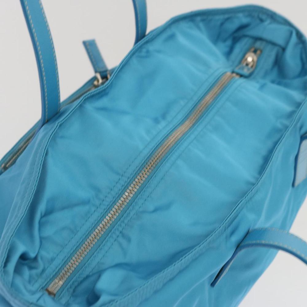 Blue Fabric Prada Tote