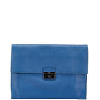 Blue Leather Prada Clutch