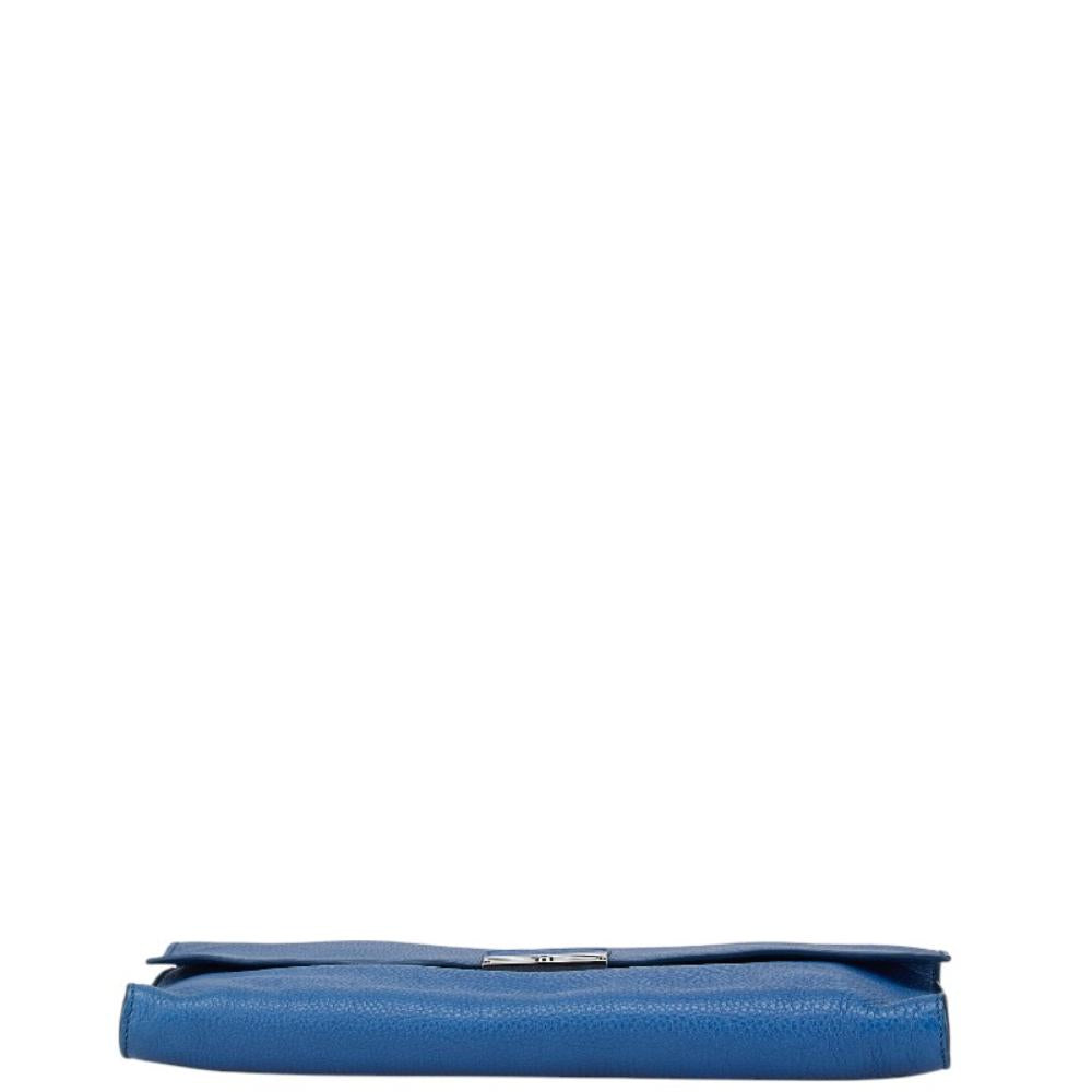 Blue Leather Prada Clutch