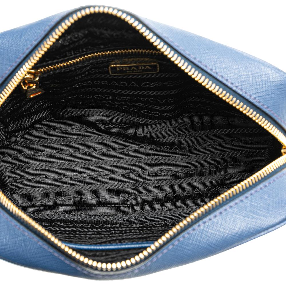 Blue Leather Prada Crossbody Bag