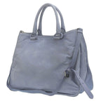 Blue Leather Prada Handbag
