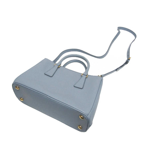 Blue Leather Prada Handbag