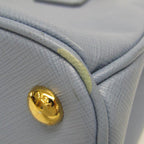Blue Leather Prada Handbag