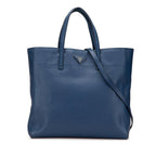 Blue Leather Prada Tote