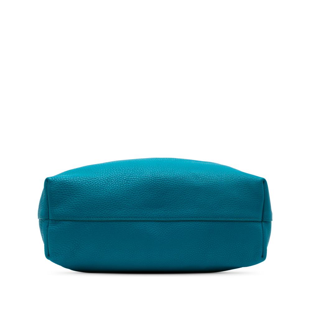 Blue Leather Prada Tote