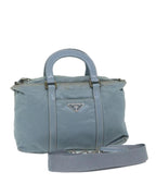 Blue Nylon Prada Handbag