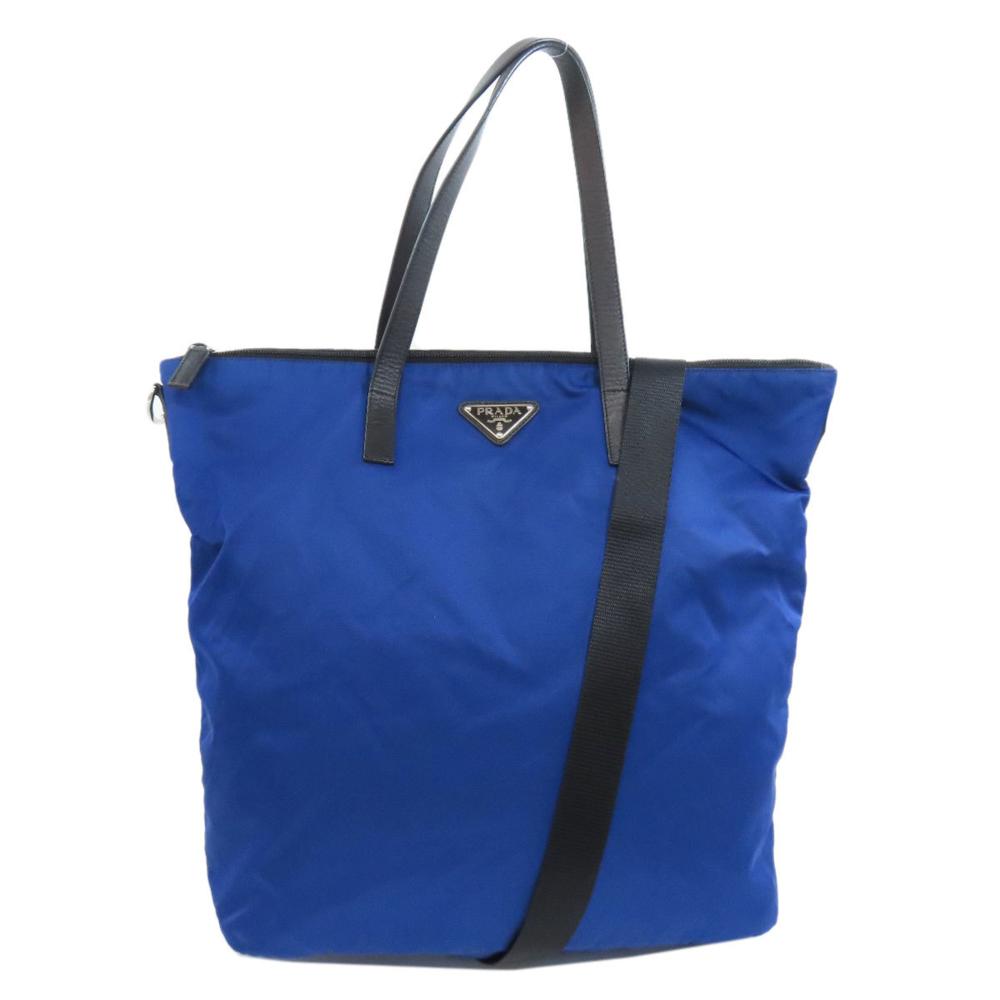 Blue Nylon Prada Tote