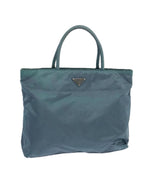 Blue Nylon Prada Tote