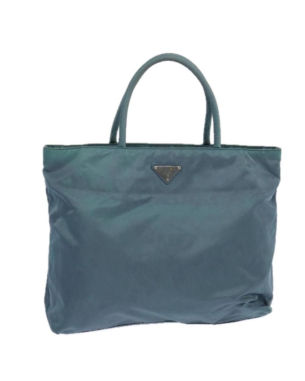 Blue Nylon Prada Tote