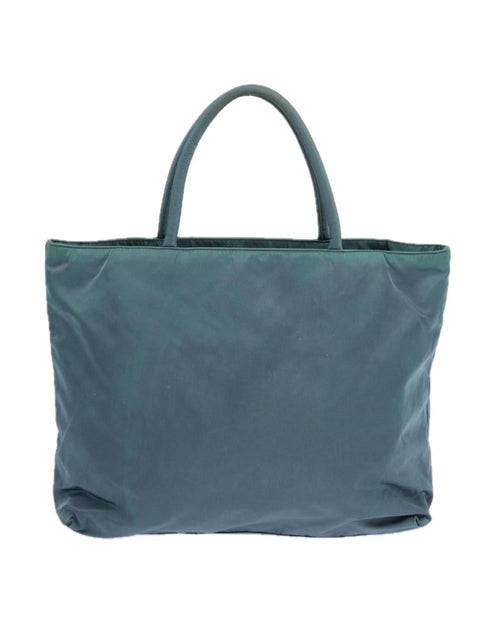 Blue Nylon Prada Tote
