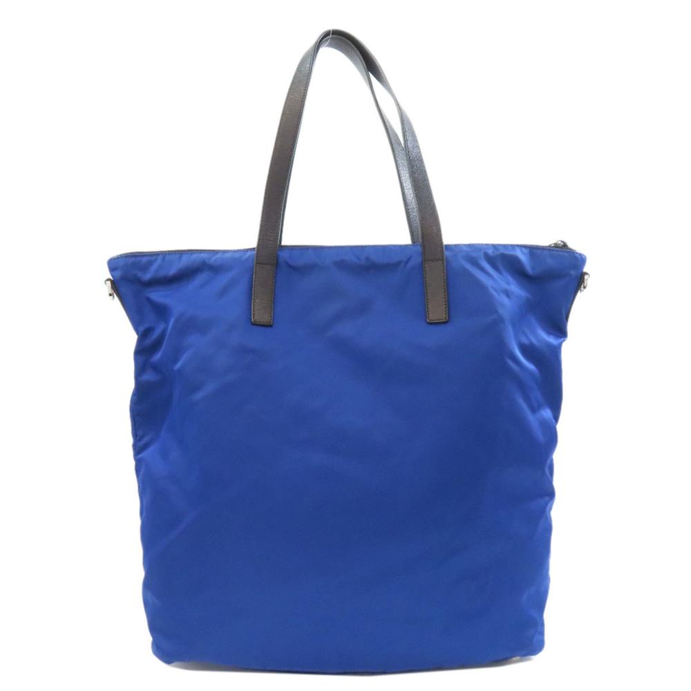 Blue Nylon Prada Tote