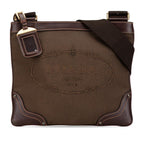 Brown Canvas Prada Crossbody Bag