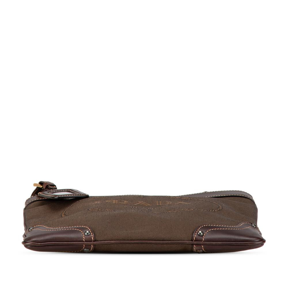 Brown Canvas Prada Crossbody Bag