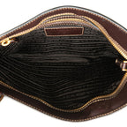 Brown Canvas Prada Crossbody Bag