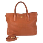 Brown Leather Prada Tote