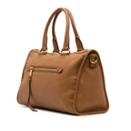 Brown Leather Prada Handbag