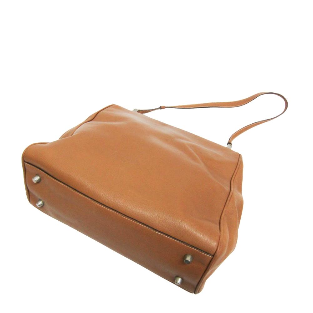Brown Leather Prada Shoulder Bag