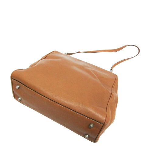 Brown Leather Prada Shoulder Bag