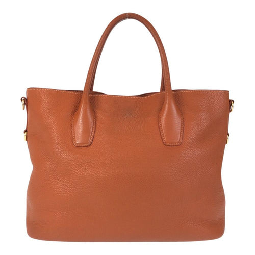 Brown Leather Prada Tote