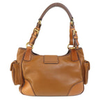 Brown Leather Prada Handbag