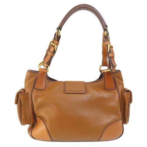 Brown Leather Prada Handbag