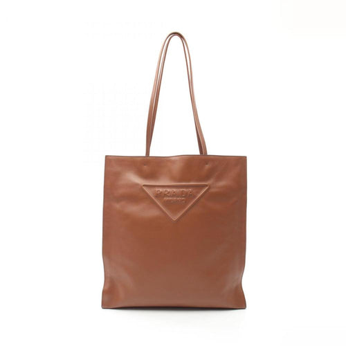 Brown Leather Prada Tote