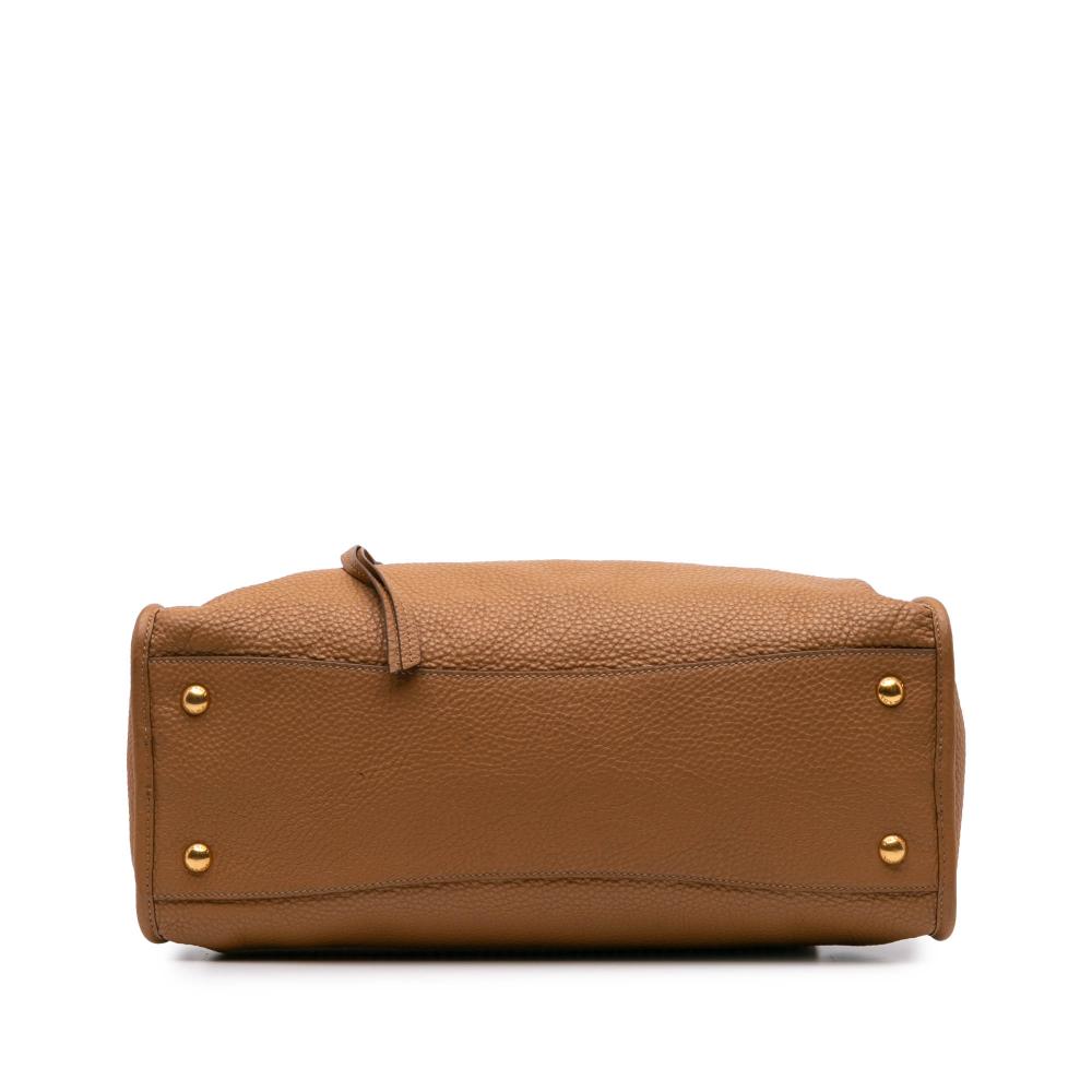 Brown Leather Prada Handbag