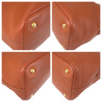 Brown Leather Prada Tote