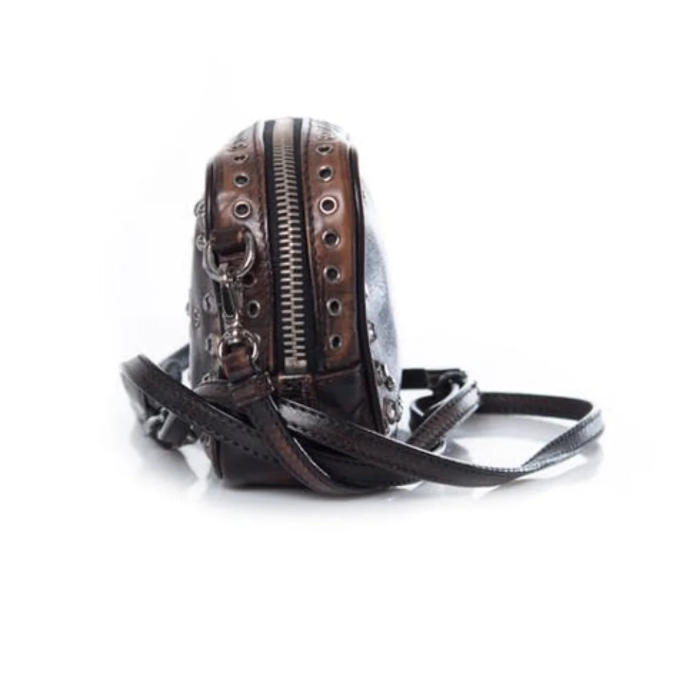 Brown Leather Prada Messenger Bag