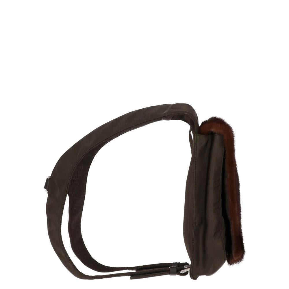 Brown Nylon Prada Backpack
