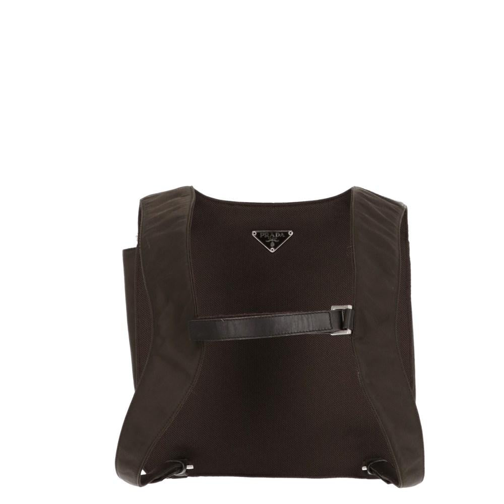 Brown Nylon Prada Backpack