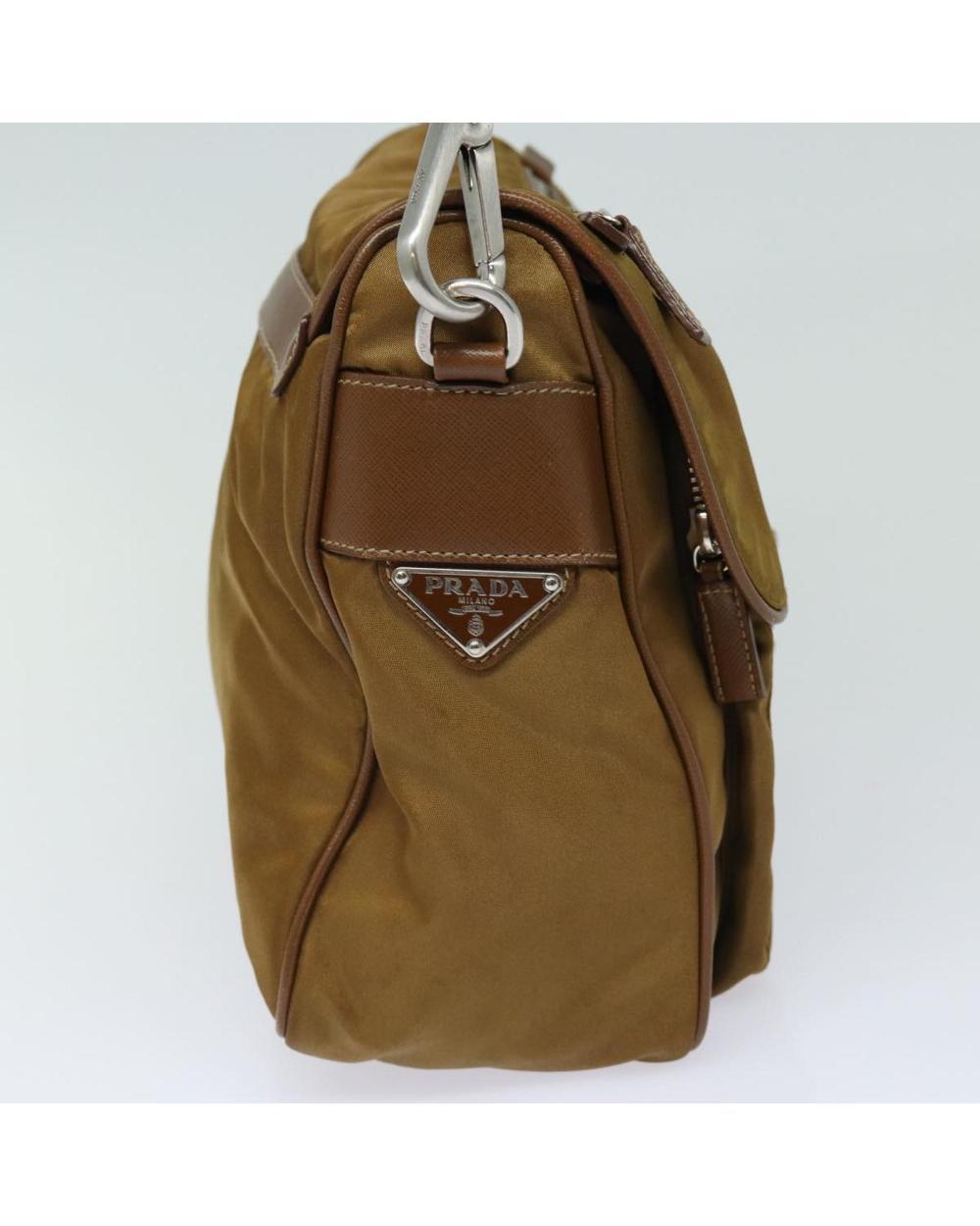 Brown Nylon Prada Shoulder Bag