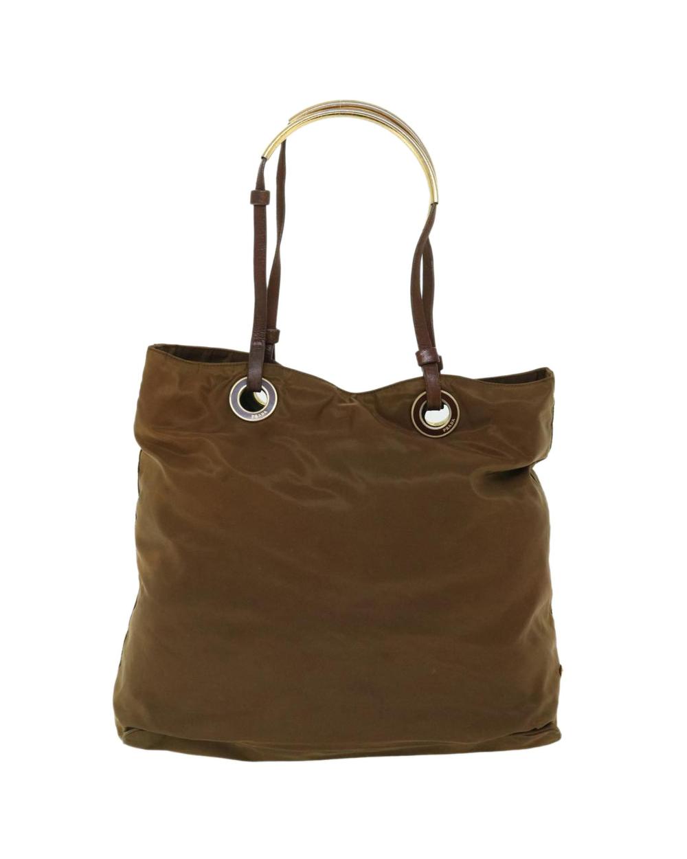 Brown Nylon Prada Tote