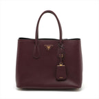 Burgundy Leather Prada Tote
