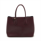 Burgundy Leather Prada Tote
